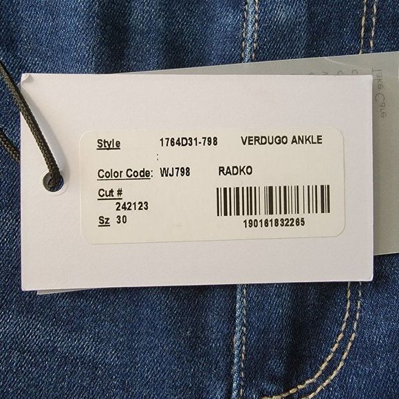 PAIGE Radko Blue Verdugo Ankle Skinny High Rise Jeans Size 30 with defects - Picture 13 of 13